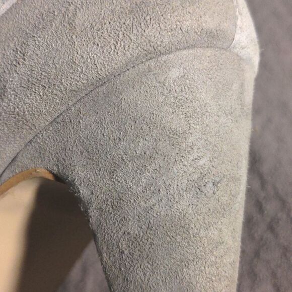 Benvenuti Calzatyre‎ Italiane gray suede peep toe heels size 37 - Picture 10 of 12
